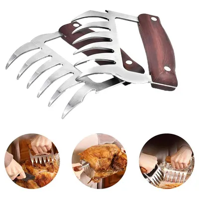 Wooden Handle Meat Shredder Paw