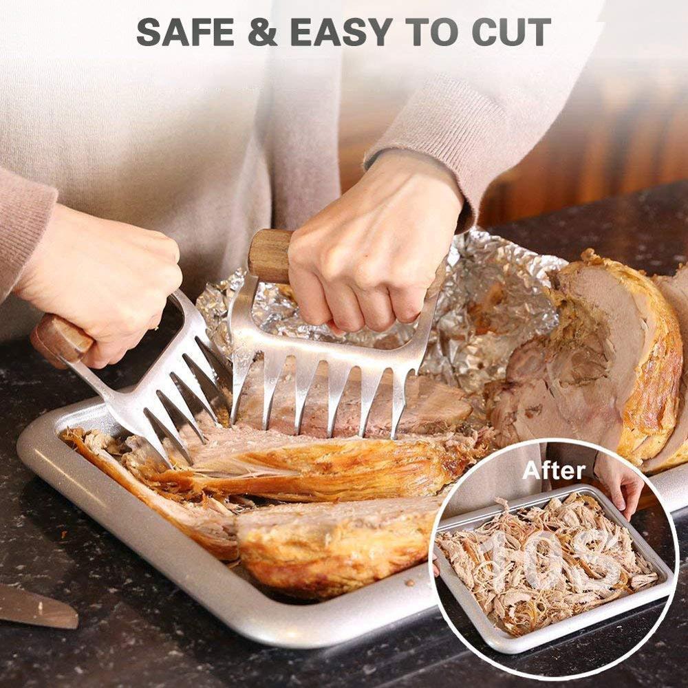 Wooden Handle Meat Shredder Paw