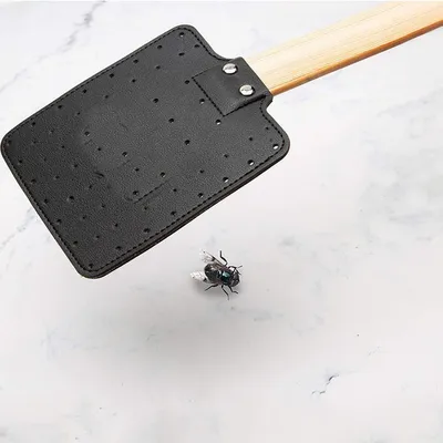 Wooden Handle PU Leather Fly Swatter Wooden Handle PU Leather Fly Swatter