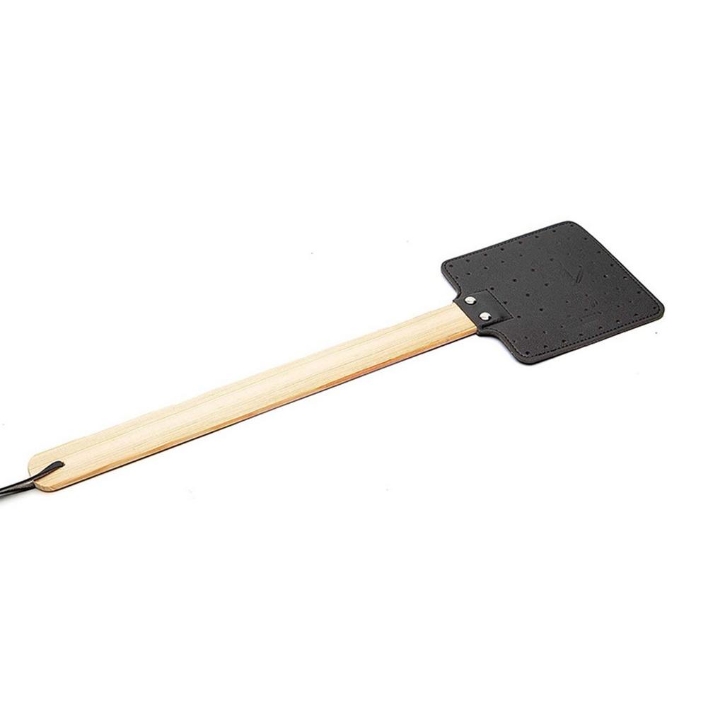 Wooden Handle PU Leather Fly Swatter Wooden Handle PU Leather Fly Swatter