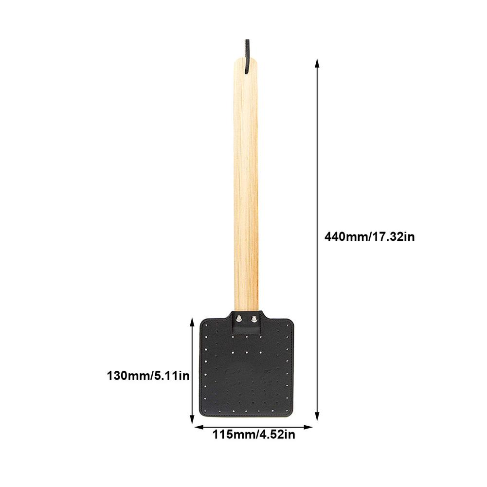 Wooden Handle PU Leather Fly Swatter Wooden Handle PU Leather Fly Swatter