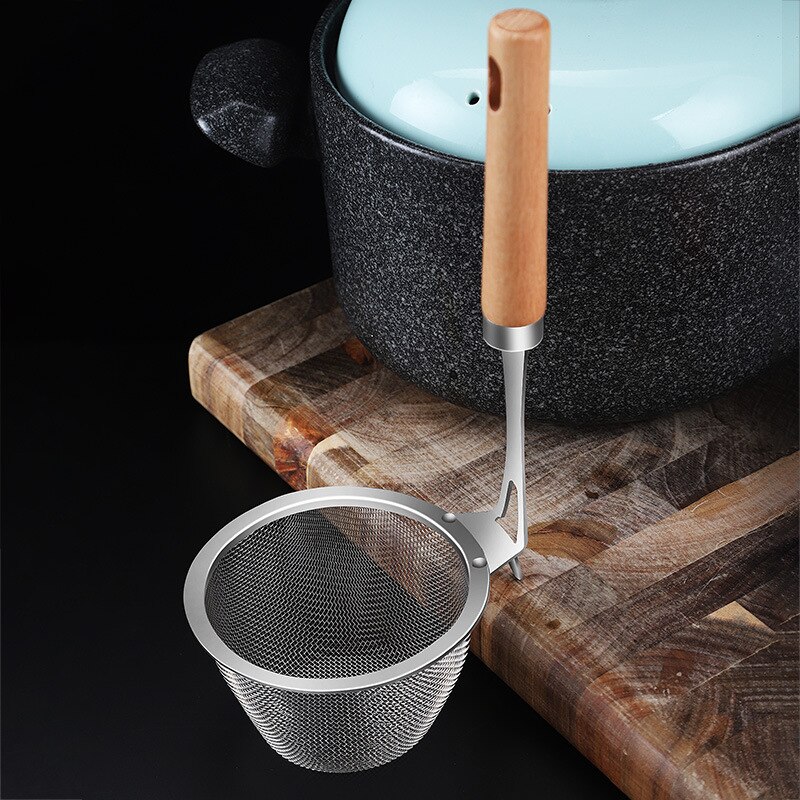 Wooden Handle Ramen Noodle Strainer