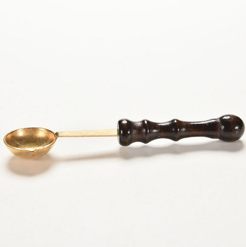 Wooden Handle Sealing Wax Melting Spoon Wooden Handle Sealing Wax Melting Spoon