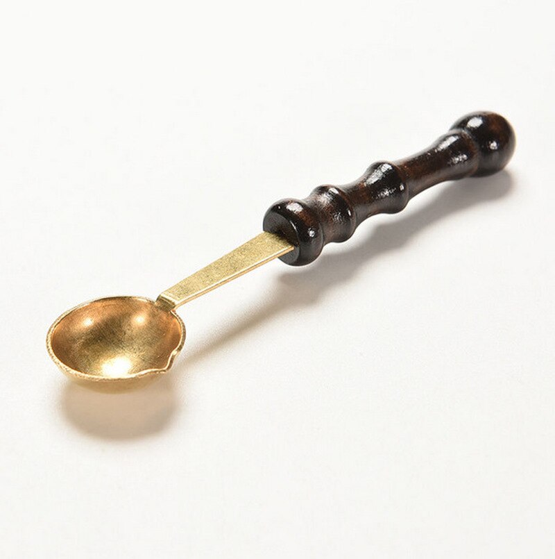 Wooden Handle Sealing Wax Melting Spoon Wooden Handle Sealing Wax Melting Spoon