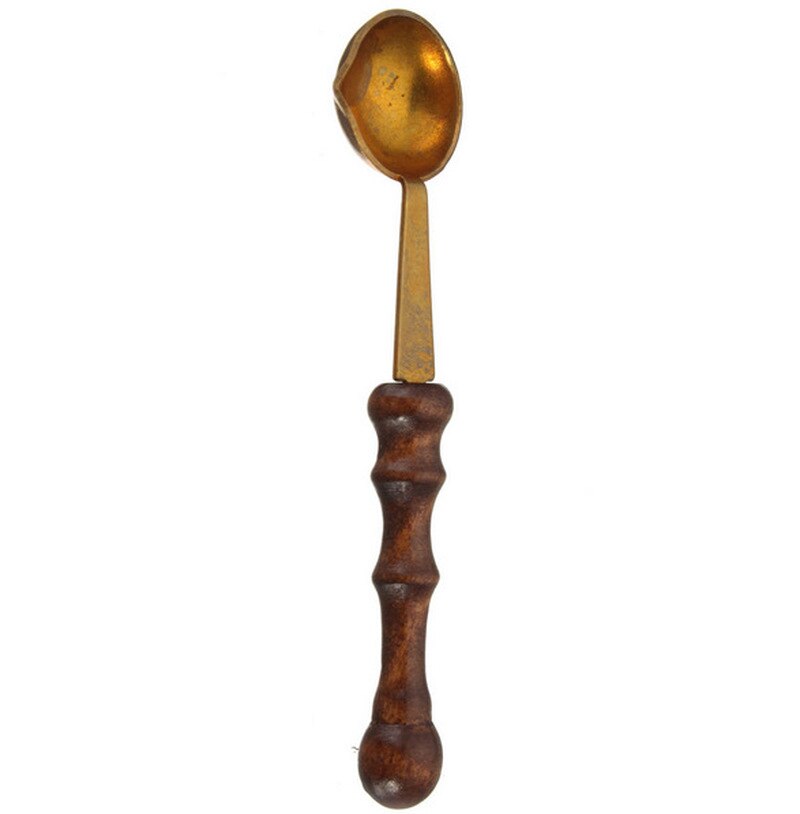 Wooden Handle Sealing Wax Melting Spoon Wooden Handle Sealing Wax Melting Spoon