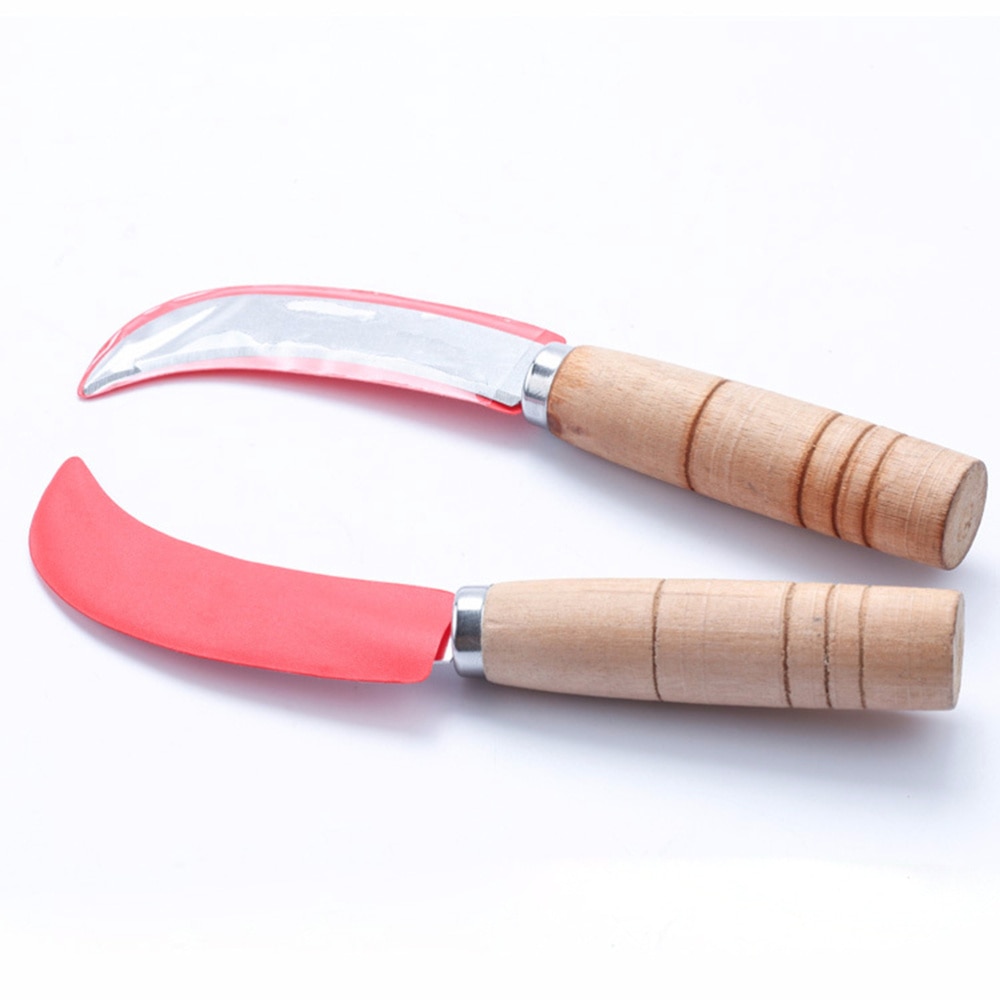 Wooden Handle Sickle Knife