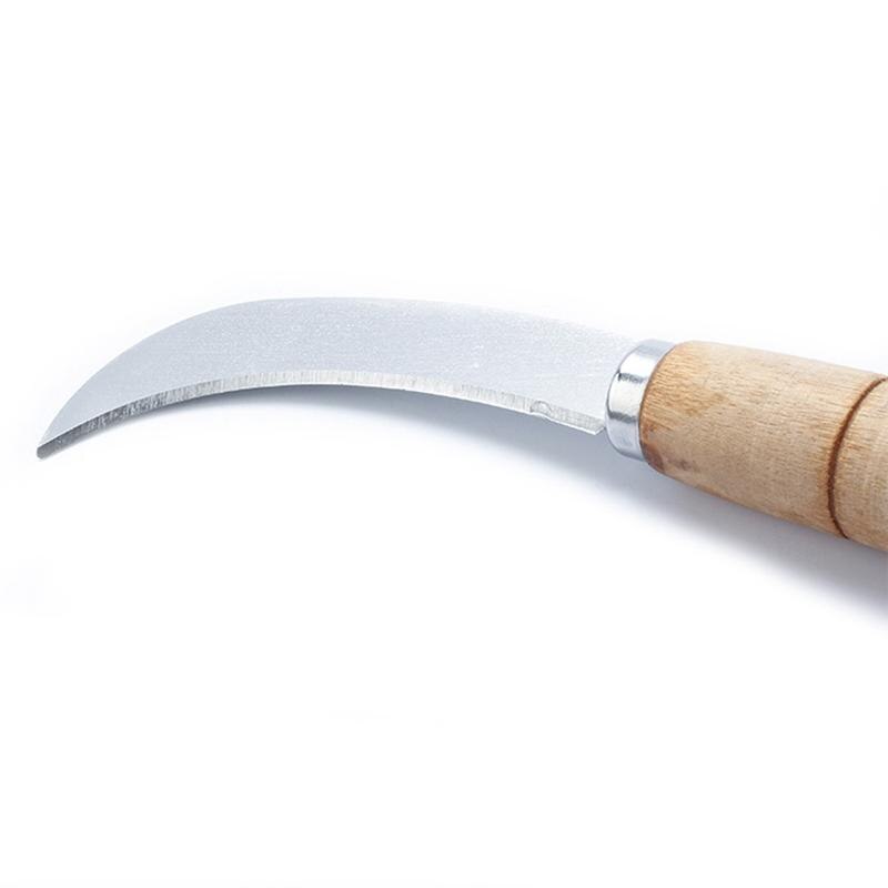 Wooden Handle Sickle Knife
