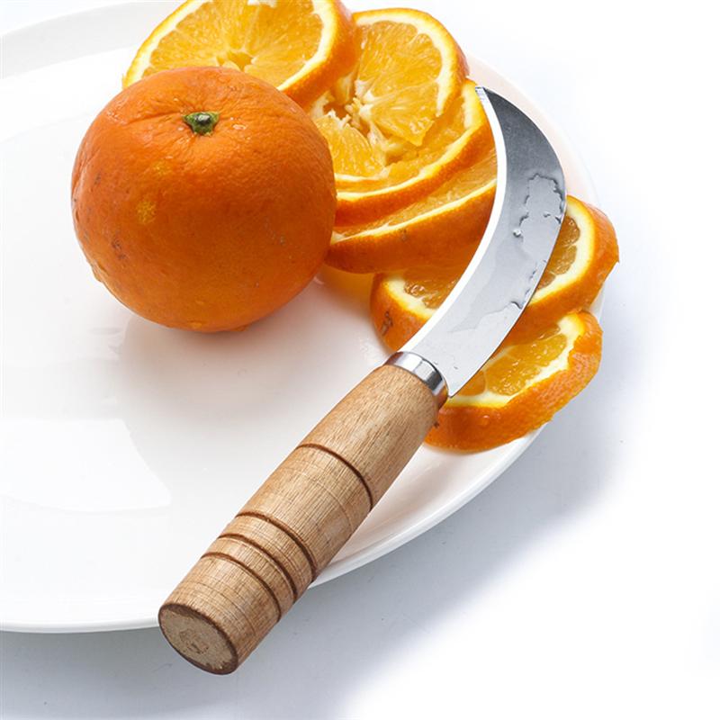 Wooden Handle Sickle Knife