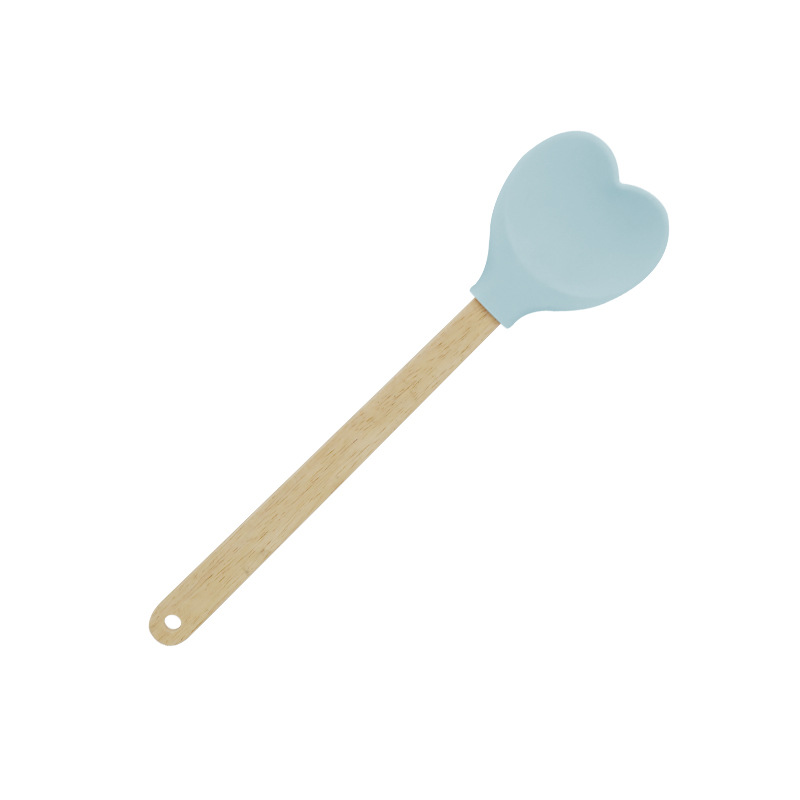 Wooden Handle Silicone Heart Spatula Wooden Handle Silicone Heart Spatula