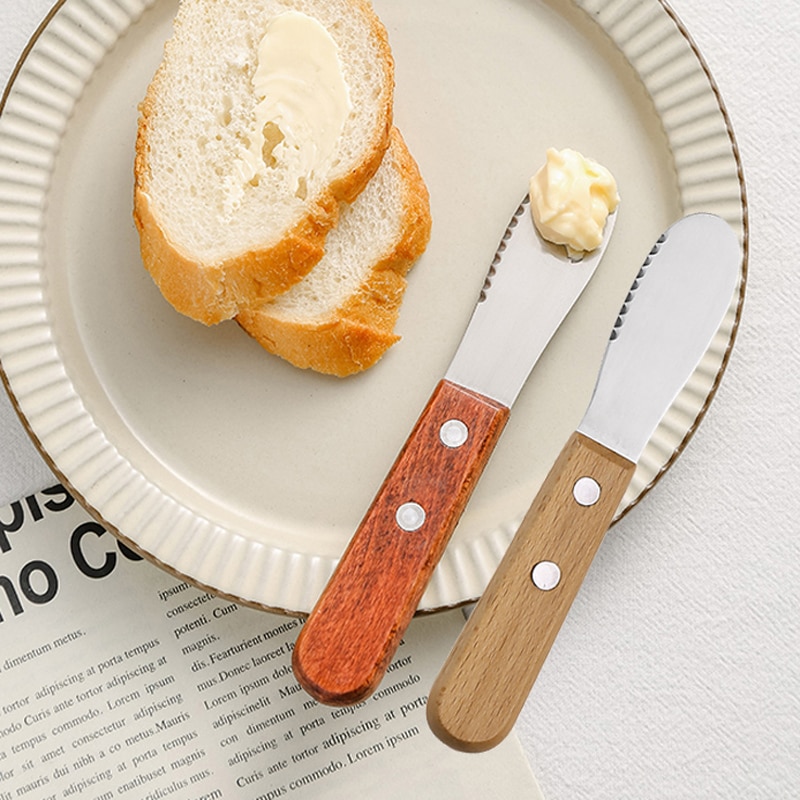 Wooden Handle Small Butter Knives (2pcs) Wooden Handle Small Butter Knives (2pcs)