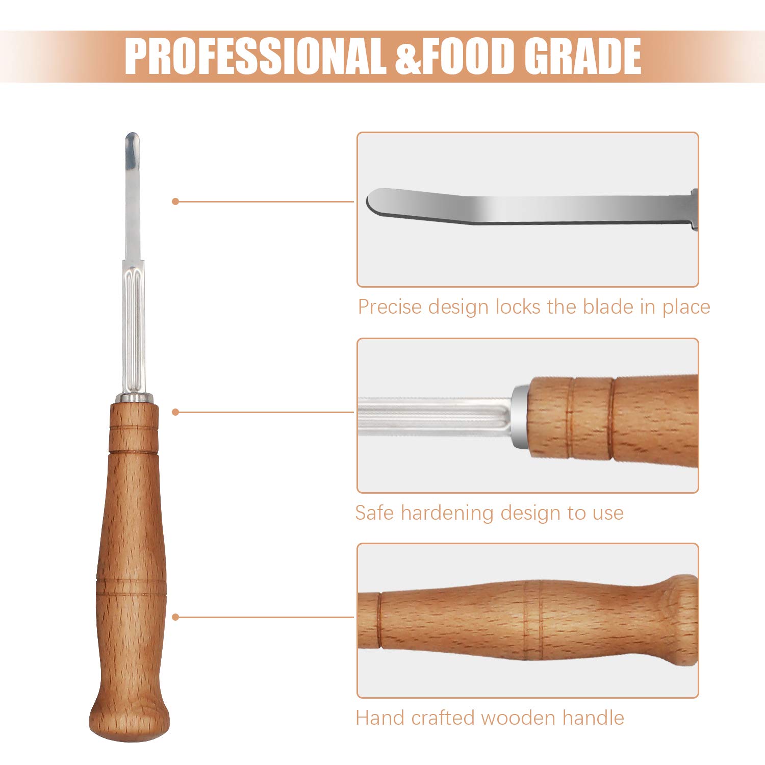 Wooden Handle Sourdough Scoring Knife