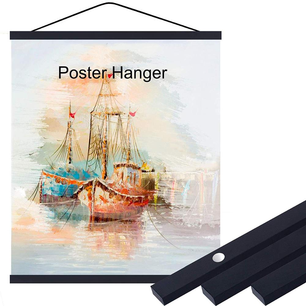Wooden Hanging Magnetic Poster Hanger Wooden Hanging Magnetic Poster Hanger