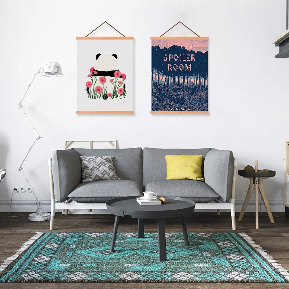 Wooden Hanging Magnetic Poster Hanger Wooden Hanging Magnetic Poster Hanger