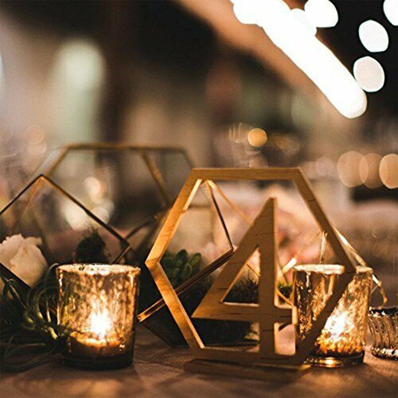 Wooden Hexagon Table Numbers (20pcs) Wooden Hexagon Table Numbers (20pcs)