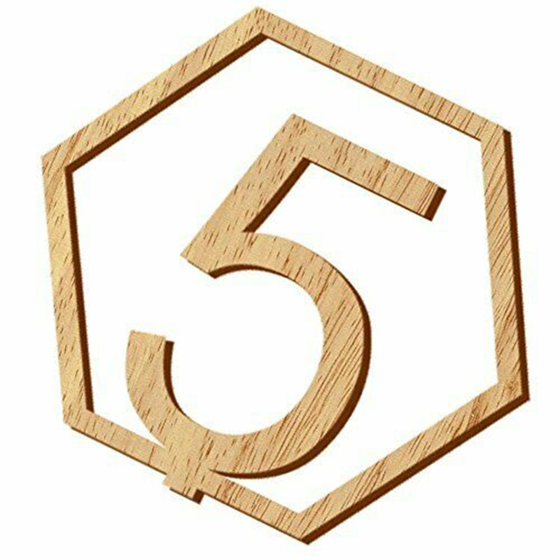 Wooden Hexagon Table Numbers (20pcs) Wooden Hexagon Table Numbers (20pcs)