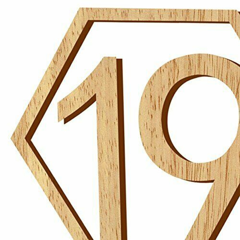 Wooden Hexagon Table Numbers (20pcs) Wooden Hexagon Table Numbers (20pcs)