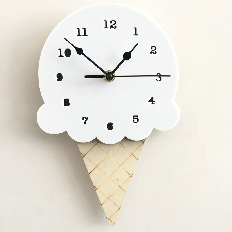 Wooden Ice Cream Clock