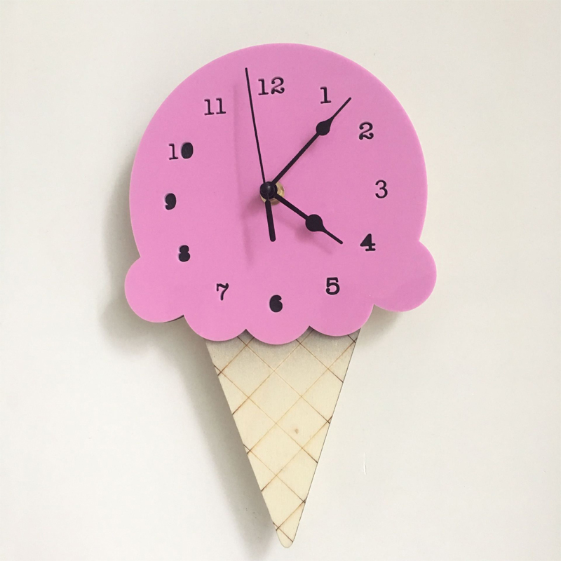Wooden Ice Cream Clock