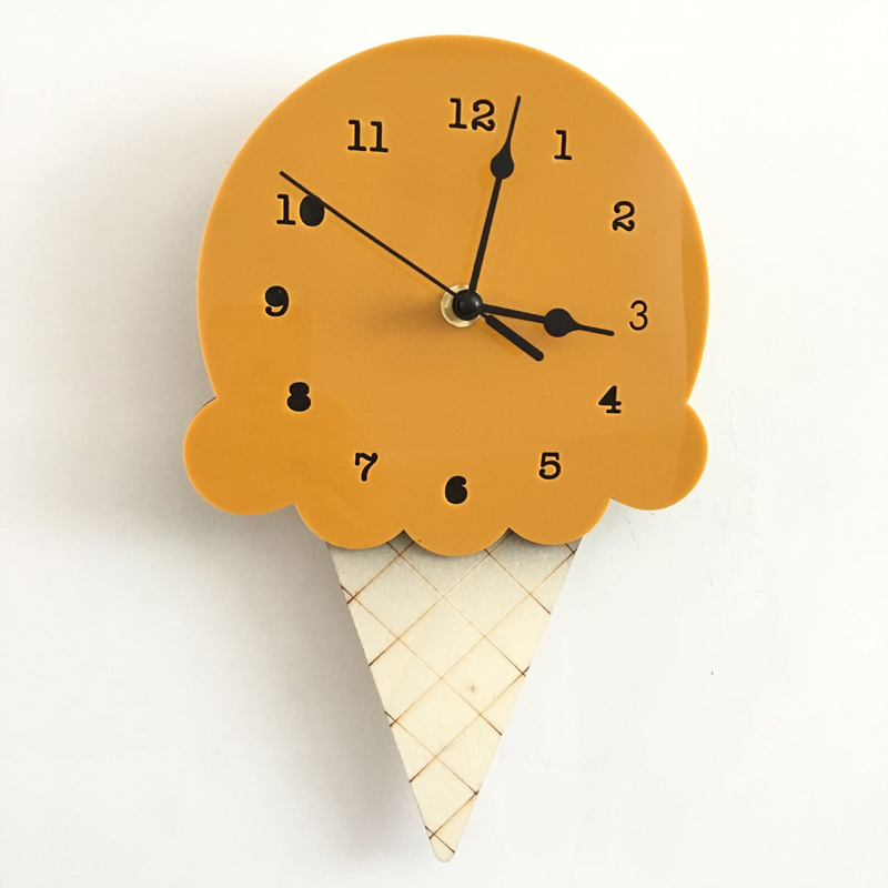 Wooden Ice Cream Clock