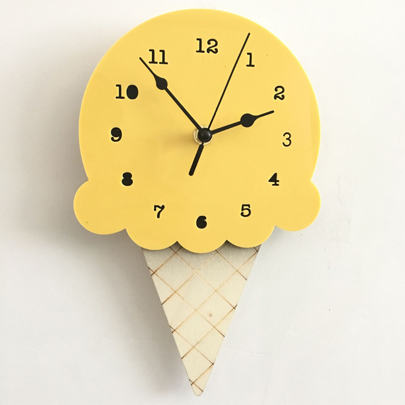 Wooden Ice Cream Clock