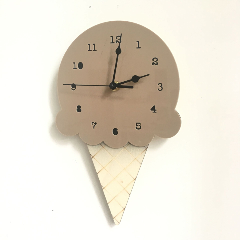 Wooden Ice Cream Clock