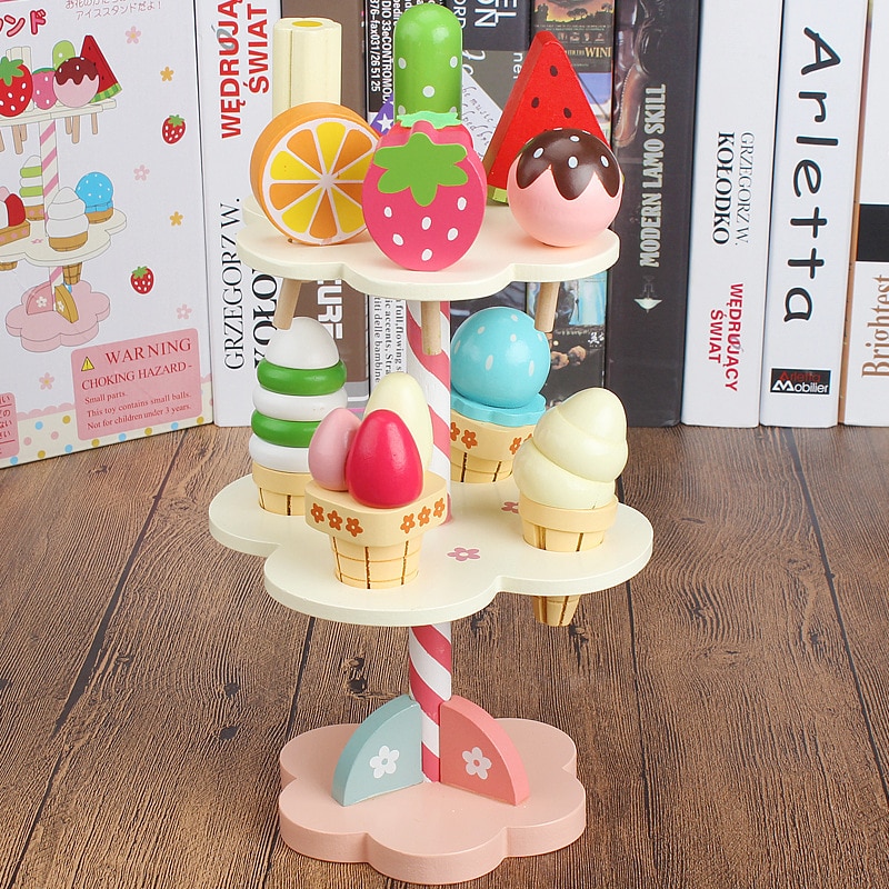 Wooden Ice Cream Stand Toy Wooden Ice Cream Stand Toy