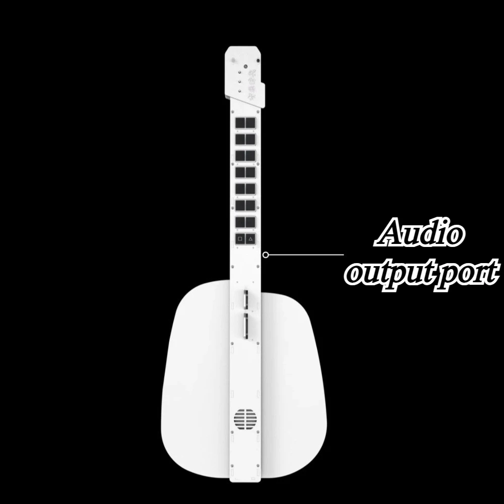 Wooden Intelligent String Less Guitar Twelve Instrument Tones Beginner Electronic Guitar Illuminated Guidance Musical