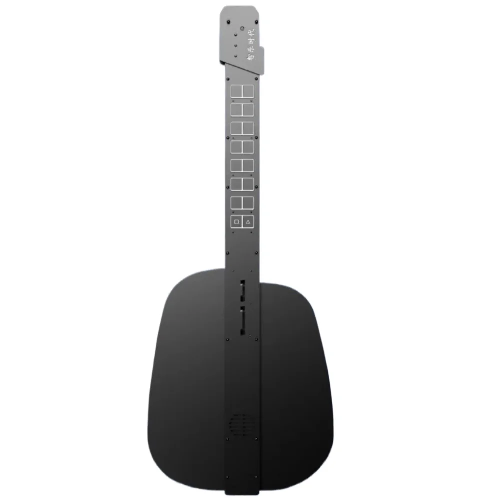 Wooden Intelligent String Less Guitar Twelve Instrument Tones Beginner Electronic Guitar Illuminated Guidance Musical