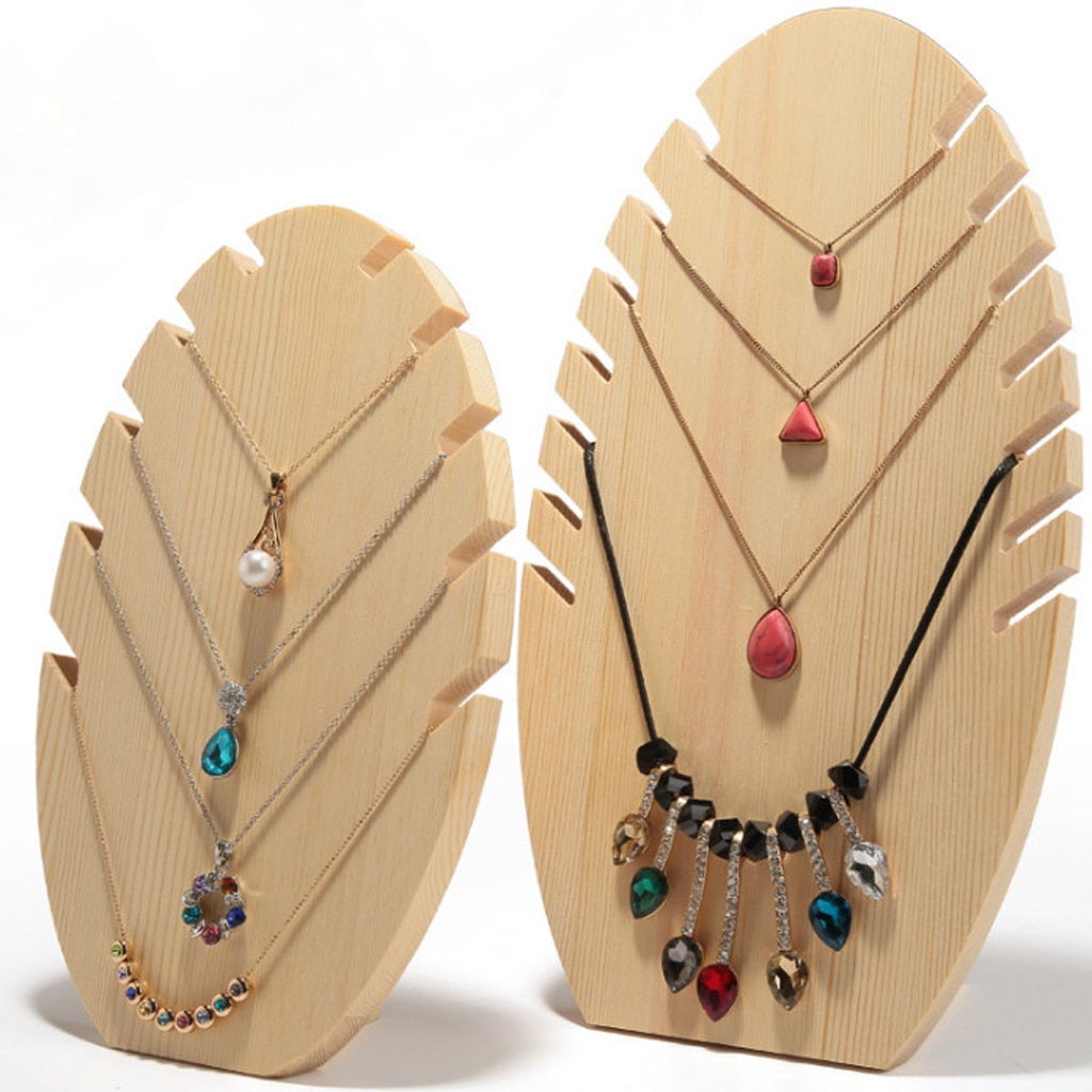 Wooden Jewelry Display Stands (2pcs)