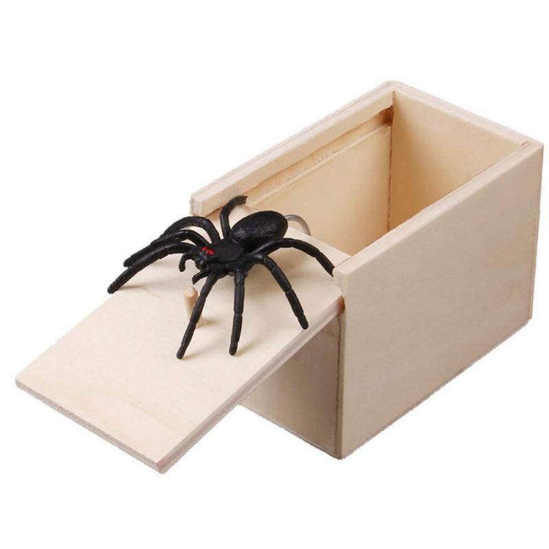 Wooden Jumping Spider Scare Box Wooden Jumping Spider Scare Box