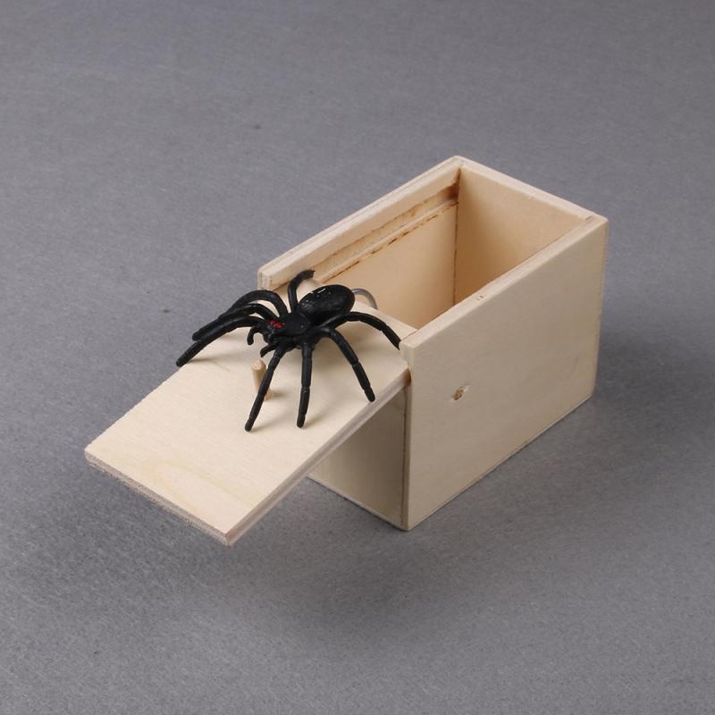 Wooden Jumping Spider Scare Box Wooden Jumping Spider Scare Box