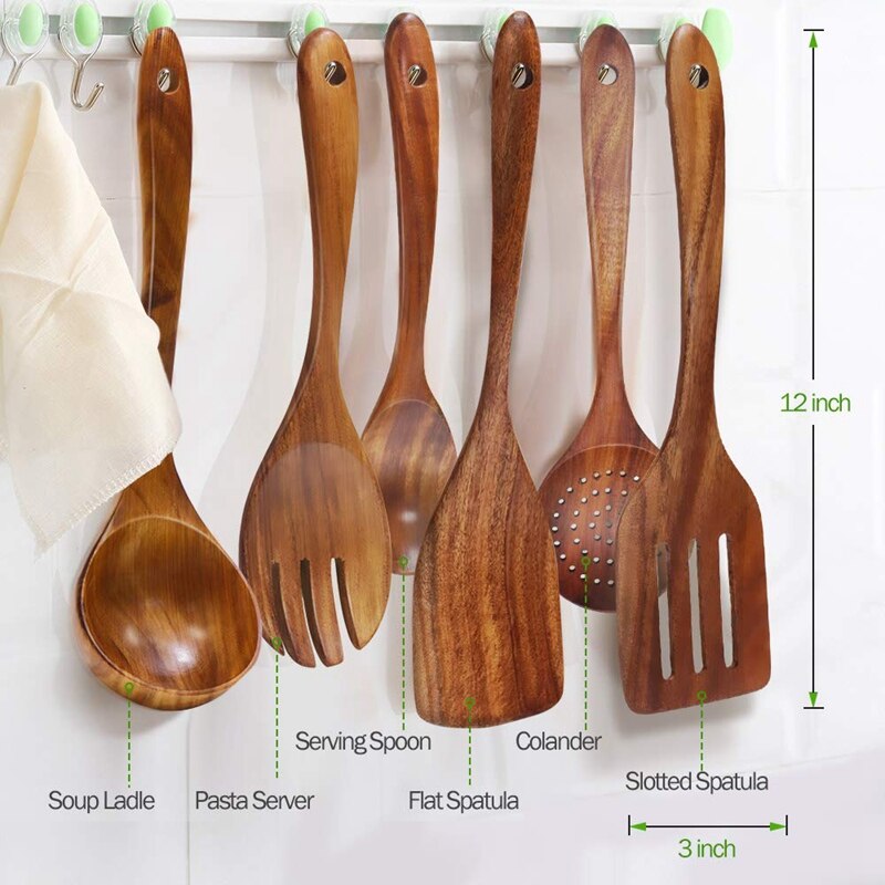 Wooden Kitchen Utensil Set (6 pcs) Wooden Kitchen Utensil Set (6 pcs)