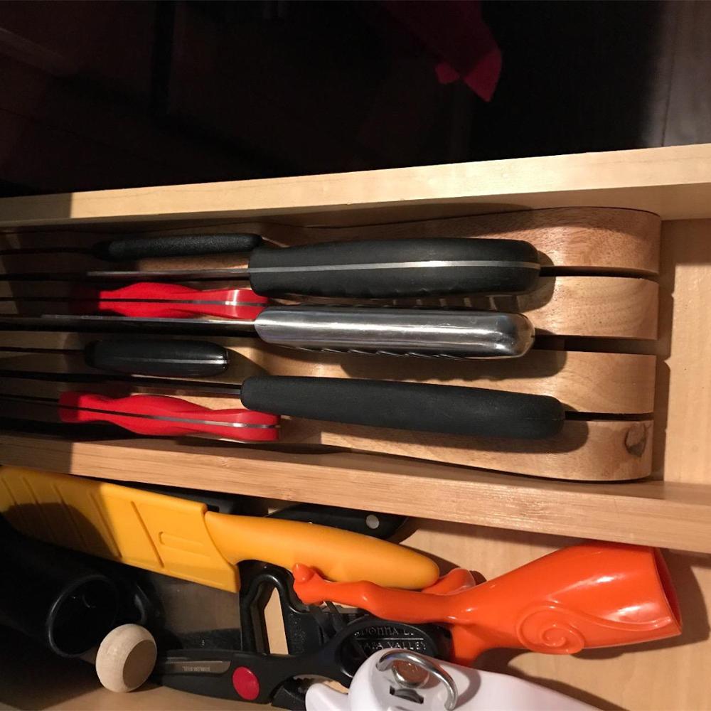 Wooden Knife Holder for Drawer Wooden Knife Holder for Drawer