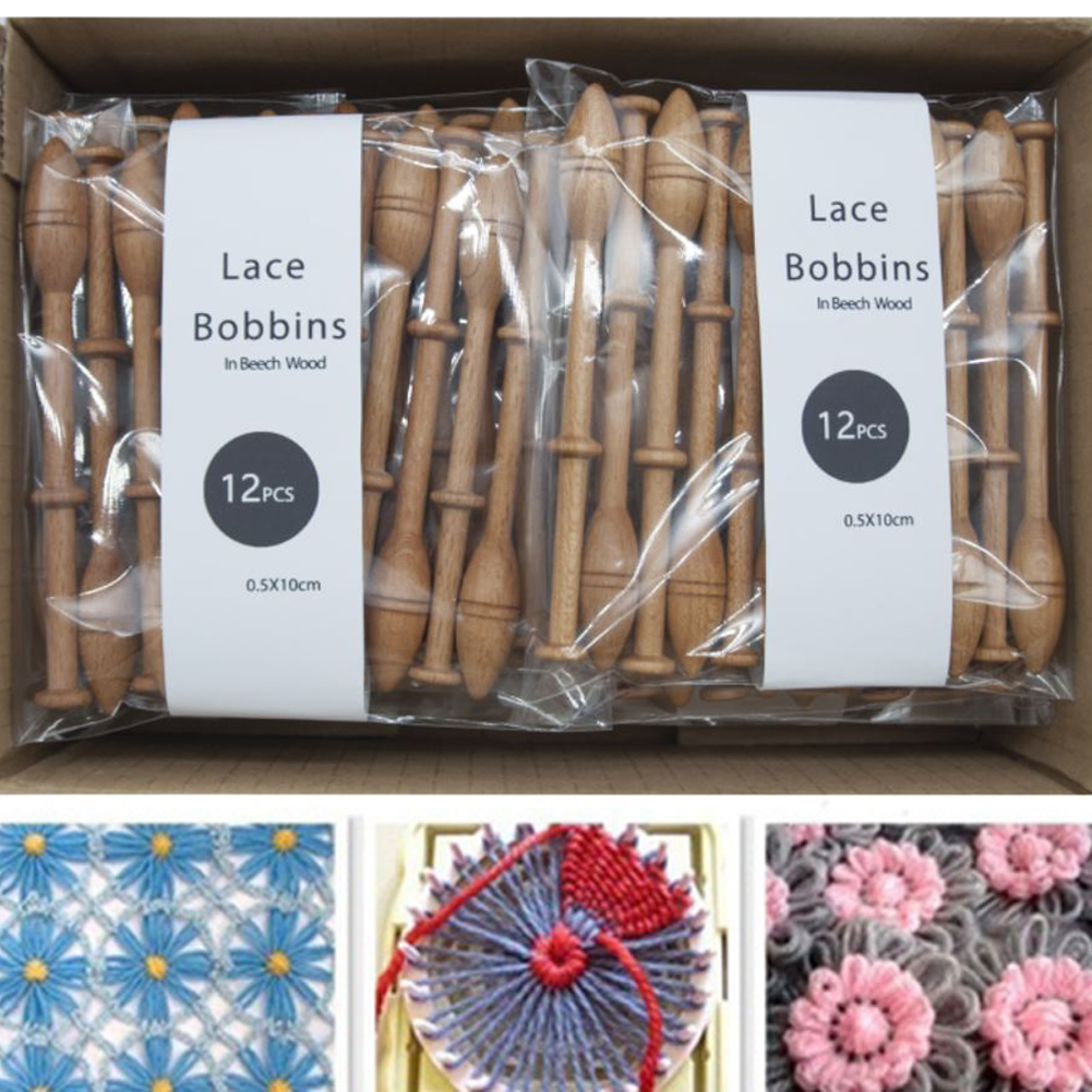 Wooden Lace Bobbins (12 pcs)