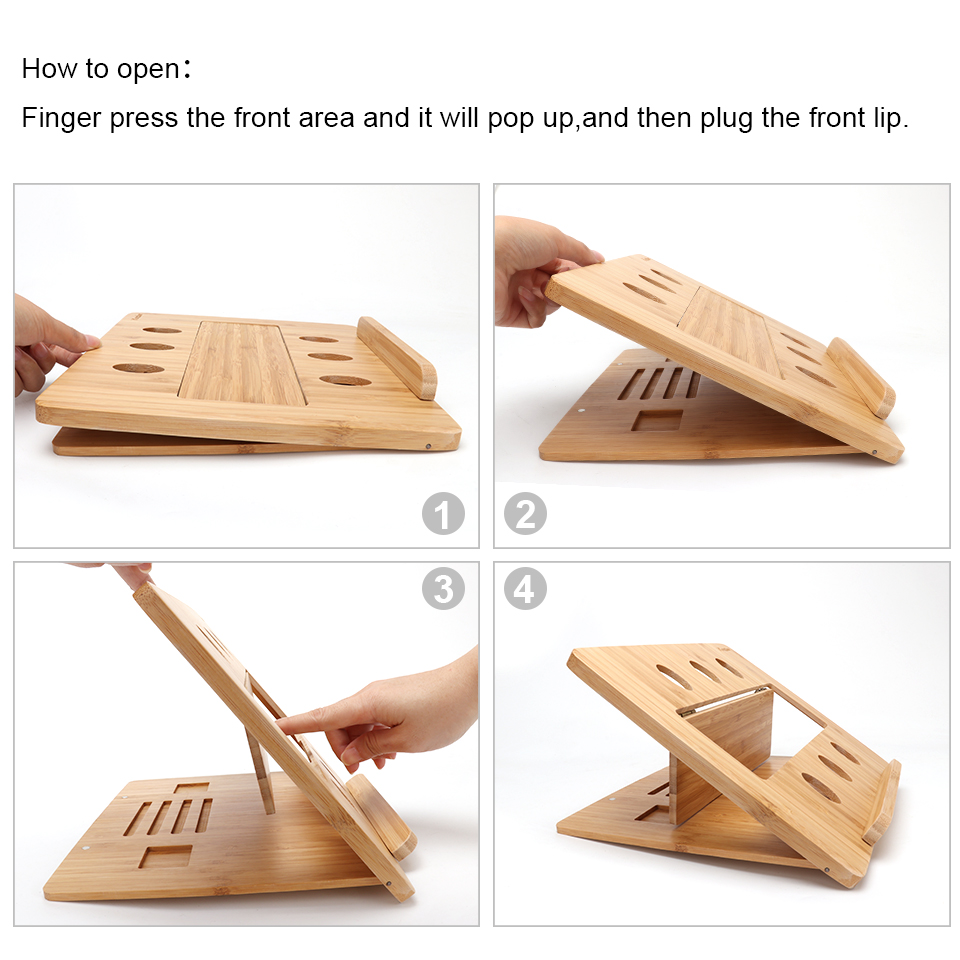 Wooden Laptop Stand Foldable