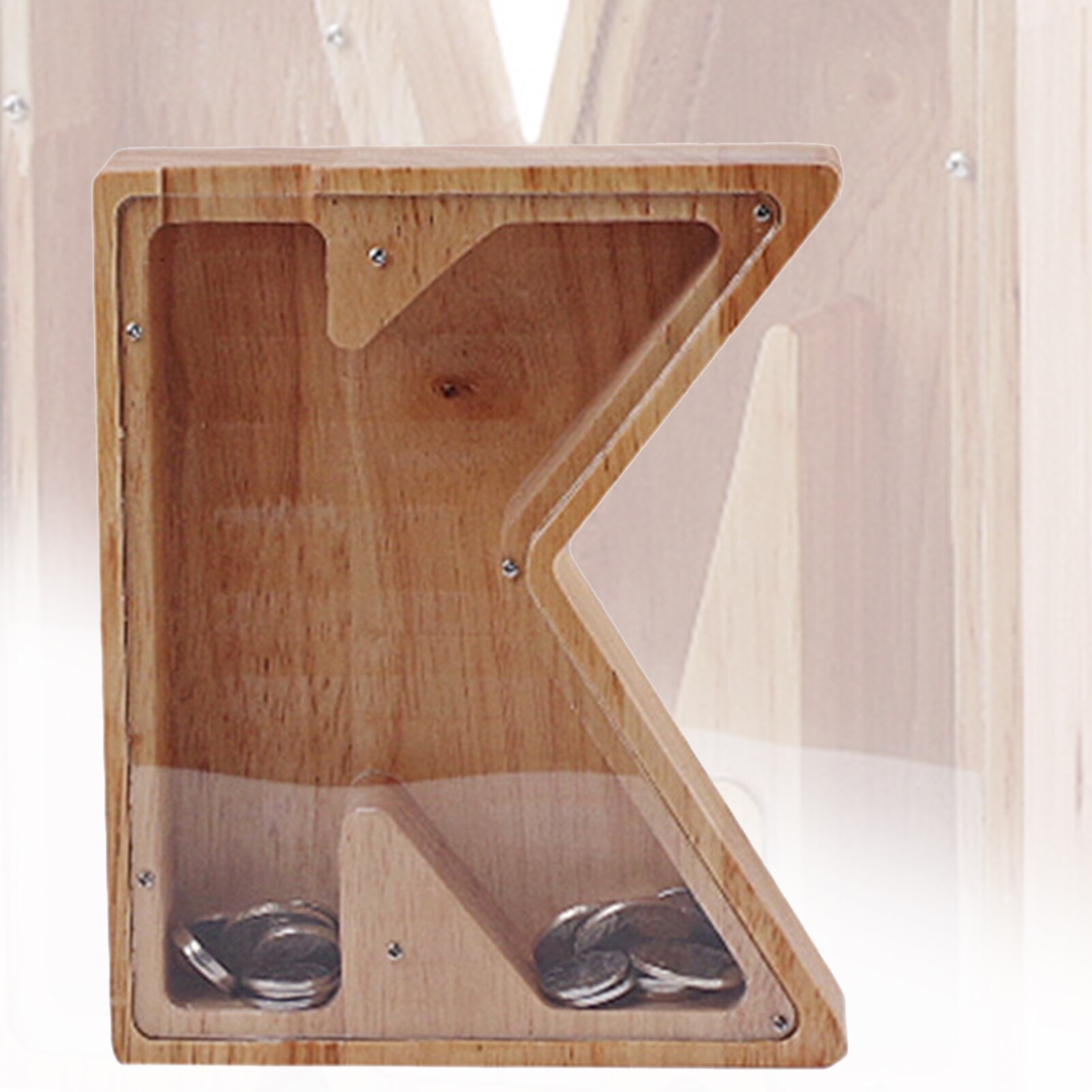 Wooden Letter Shadow Box Piggy Bank Wooden Letter Shadow Box Piggy Bank