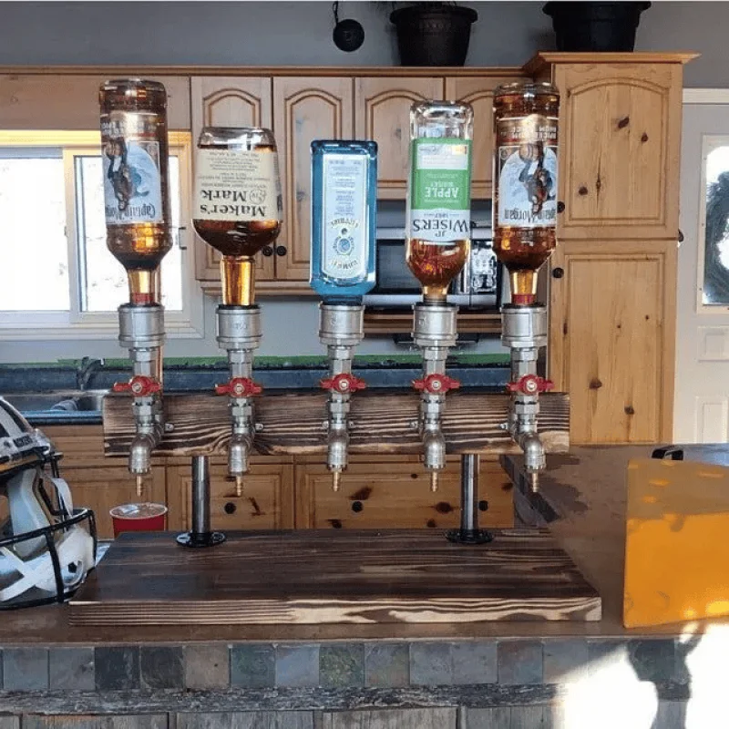 Wooden Liquor Dispenser Whiskey Cocktail Alcohol Faucet Drink Dispenser Station Beverage Wine Racks Bar Party Carnival Wooden Liquor Dispenser Whiskey Cocktail Alcohol Faucet Drink Dispenser Station Beverage Wine Racks Bar Party Carnival