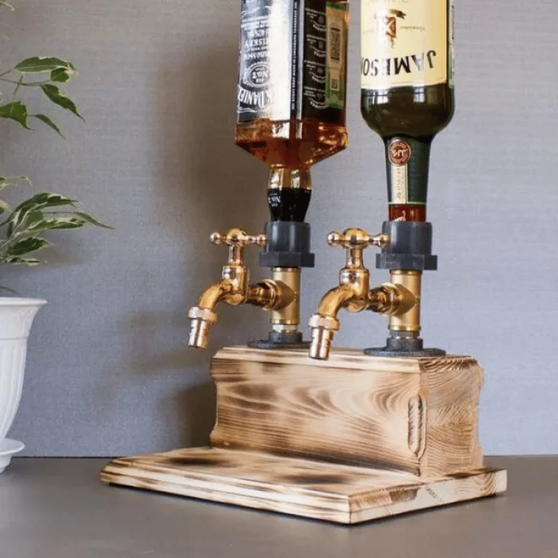 Wooden Liquor Dispenser Whiskey Cocktail Alcohol Faucet Drink Dispenser Station Beverage Wine Racks Bar Party Carnival Wooden Liquor Dispenser Whiskey Cocktail Alcohol Faucet Drink Dispenser Station Beverage Wine Racks Bar Party Carnival