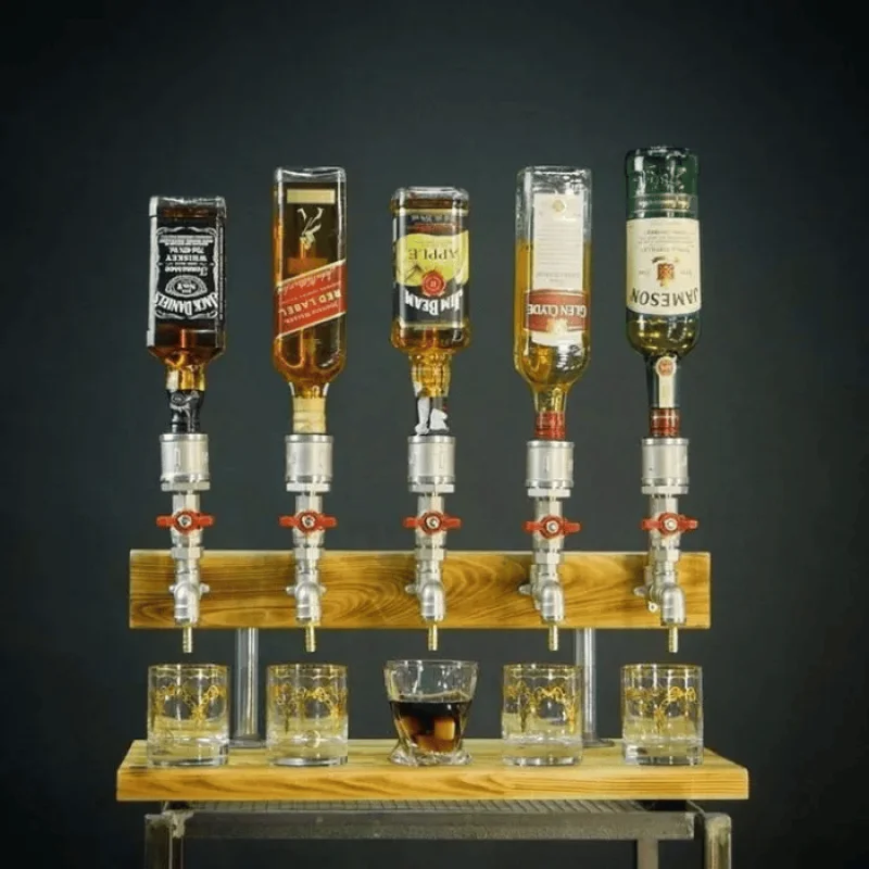 Wooden Liquor Dispenser Whiskey Cocktail Alcohol Faucet Drink Dispenser Station Beverage Wine Racks Bar Party Carnival Wooden Liquor Dispenser Whiskey Cocktail Alcohol Faucet Drink Dispenser Station Beverage Wine Racks Bar Party Carnival