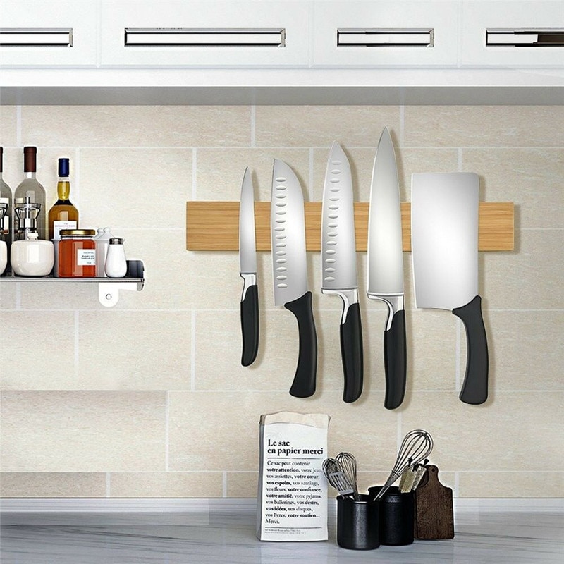 Wooden Magnetic Knife Holder Wall-Mount Wooden Magnetic Knife Holder Wall-Mount