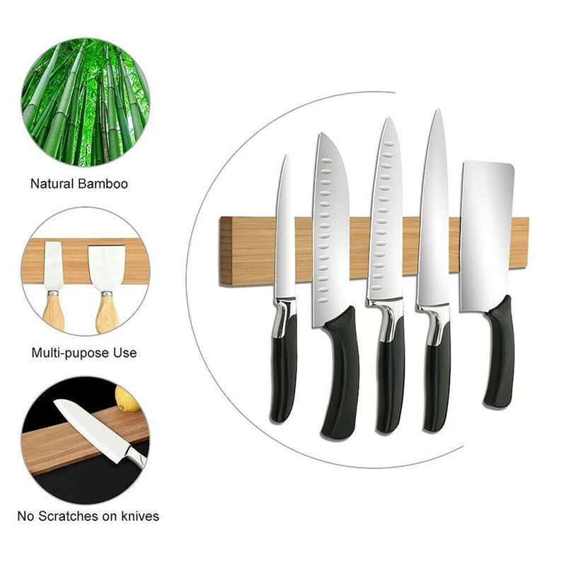 Wooden Magnetic Knife Holder Wall-Mount Wooden Magnetic Knife Holder Wall-Mount
