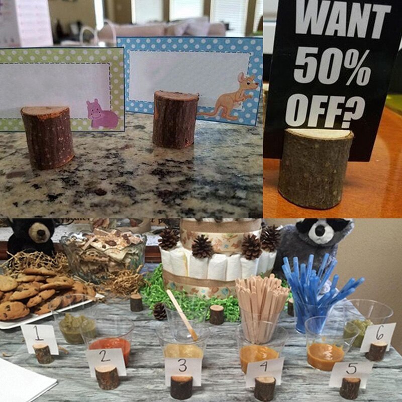 Wooden Menu Holders Mini Stumps (50pcs) Wooden Menu Holders Mini Stumps (50pcs)