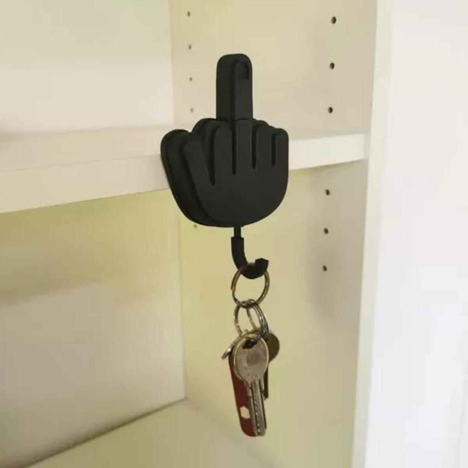 Wooden Middle Finger Key Holder (2 pcs)