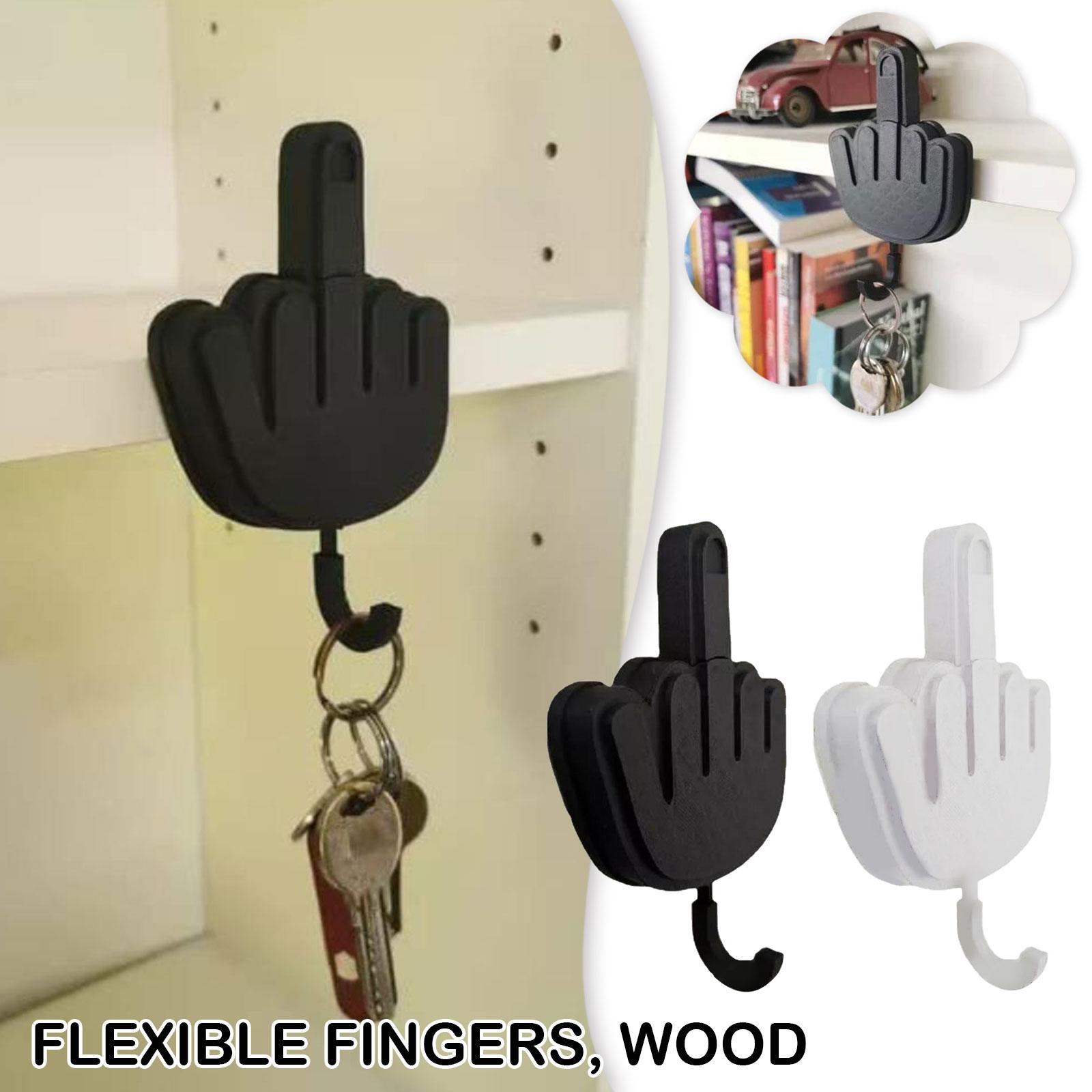 Wooden Middle Finger Key Holder (2 pcs) Wooden Middle Finger Key Holder (2 pcs)