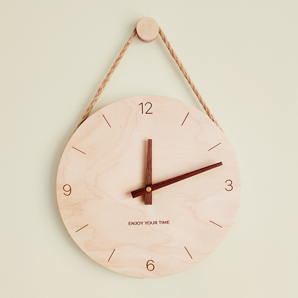 Wooden Minimalist Nordic Wall Clock