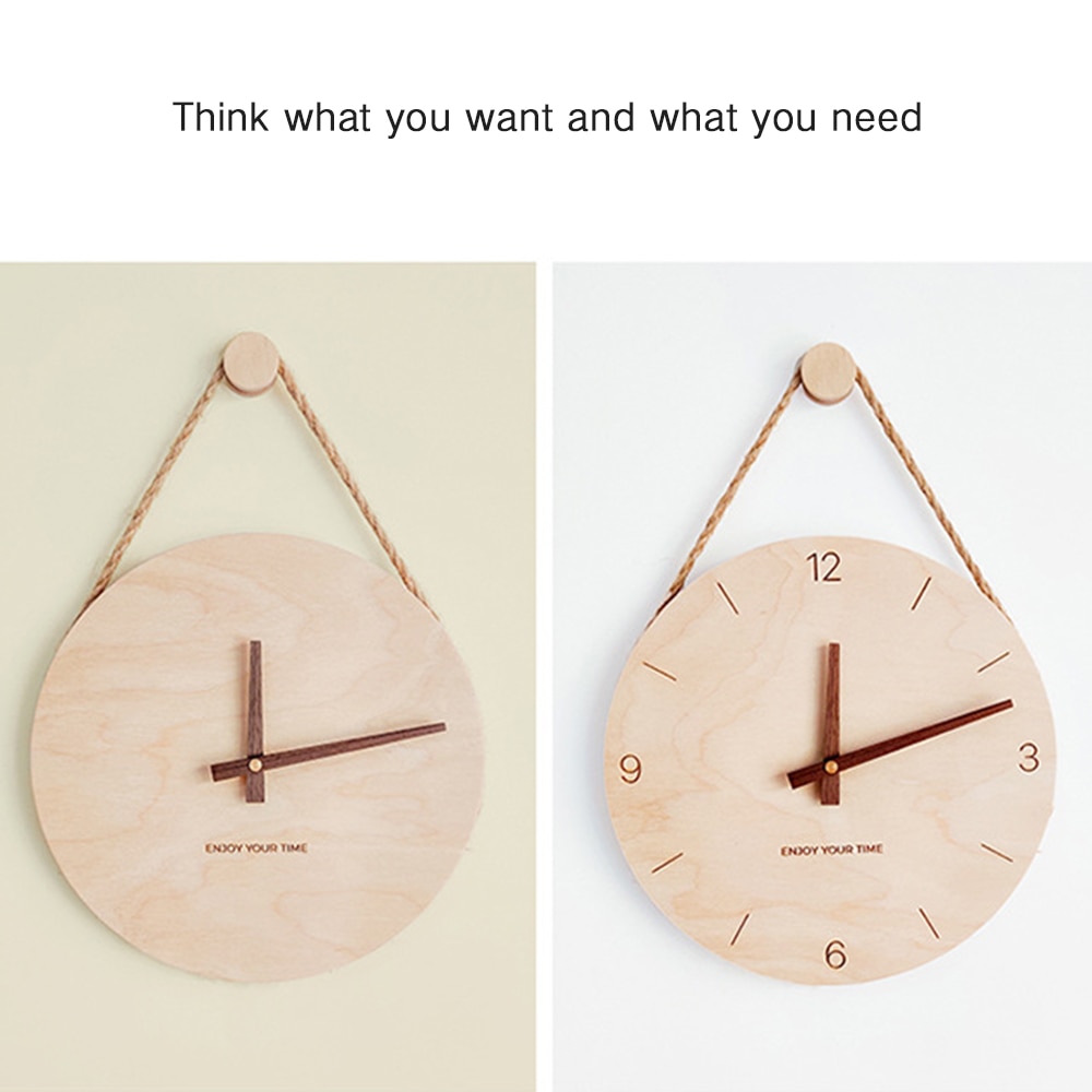 Wooden Minimalist Nordic Wall Clock