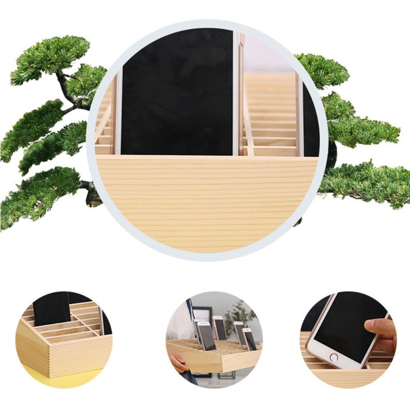 Wooden Mobile Phone Storage Box Wooden Mobile Phone Storage Box