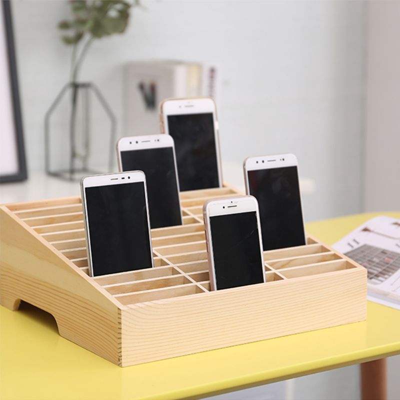 Wooden Mobile Phone Storage Box Wooden Mobile Phone Storage Box