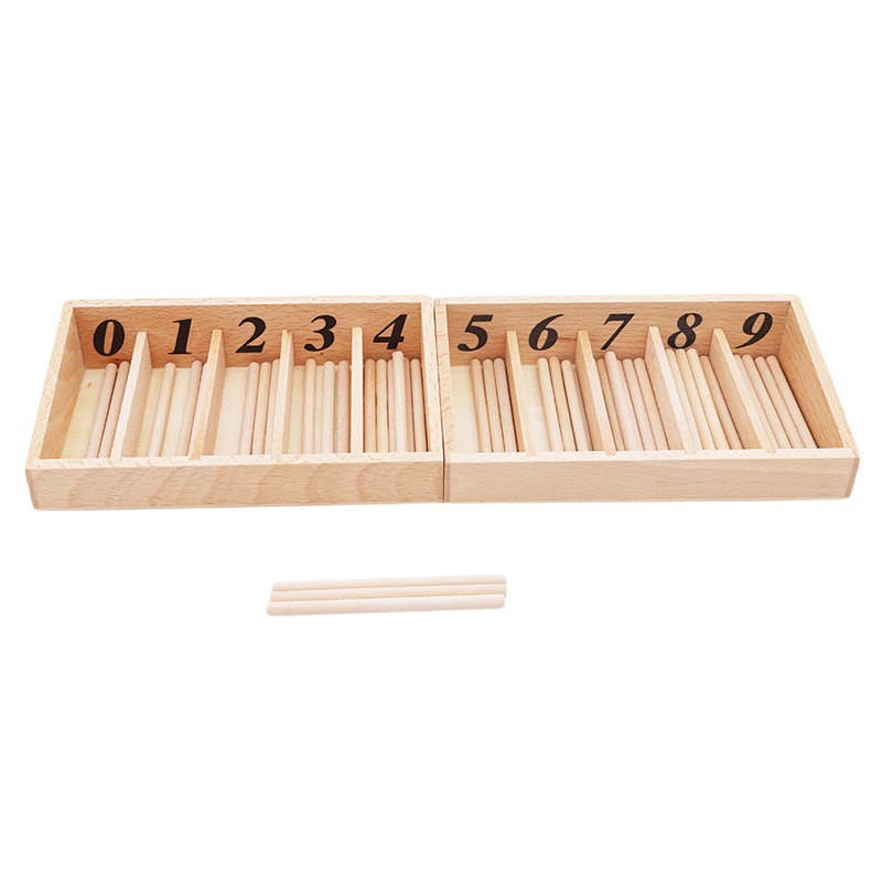 Wooden Montessori Spindle Box (45pcs)