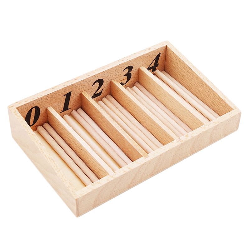 Wooden Montessori Spindle Box (45pcs)